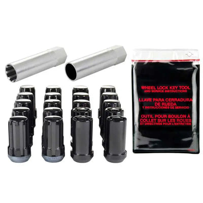 McGard SplineDrive Tuner 5 Lug Install Kit w/Locks & Tool (Cone) M14X1.5 / 22mm Hex - Blk 
