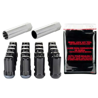 McGard SplineDrive Tuner 5 Lug Install Kit w/Locks & Tool (Cone) M14X1.5 / 22mm Hex - Blk 