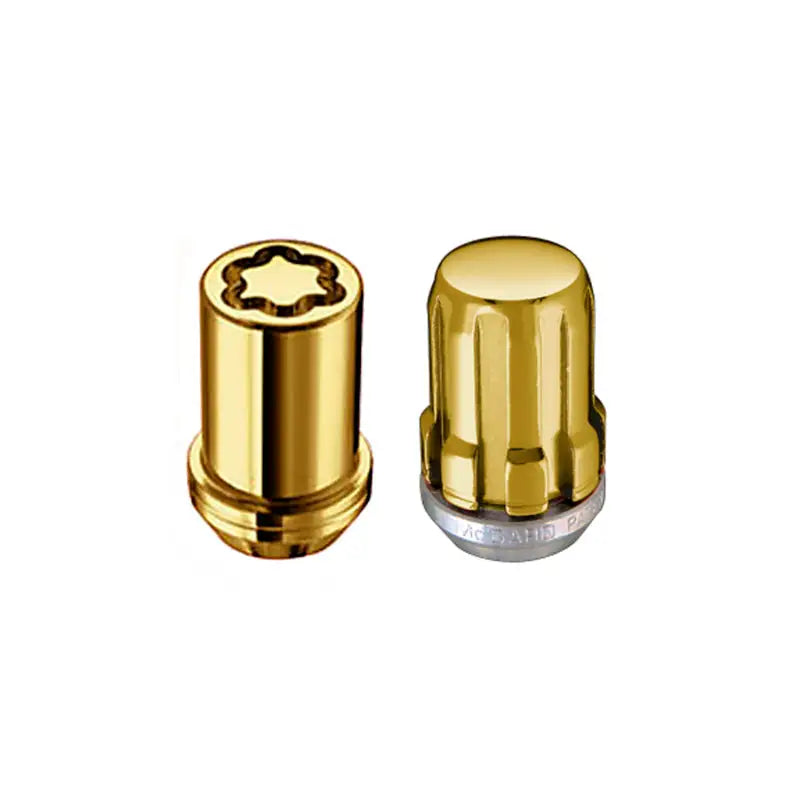 McGard SplineDrive Tuner 5 Lug Install Kit w/Locks & Tool (Cone) M12X1.25 / 13/16 Hex - Gold - 65554GD
