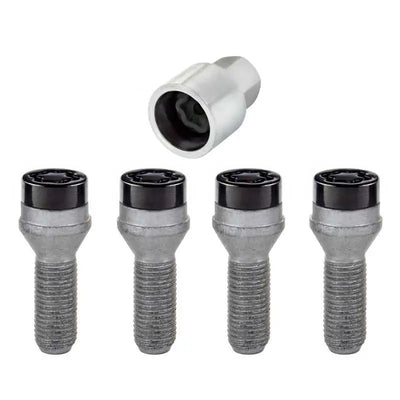 McGard Wheel Lock Bolt Set - 4pk. (Cone Seat) M14X1.5 / 17mm Hex / 31.0mm Shank Length - Black 