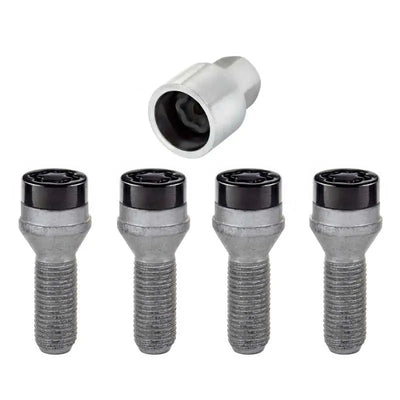 McGard Wheel Lock Bolt Set - 4pk. (Cone Seat) M14X1.5 / 17mm Hex / 31.0mm Shank Length - Black 