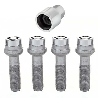 McGard Wheel Lock Bolt Set - 4pk. (Radius Seat) M14X1.5 / 17mm Hex / 45.0mm Shank Length - Chrome 