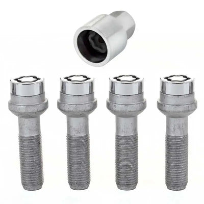 McGard Wheel Lock Bolt Set - 4pk. (Radius Seat) M14X1.5 / 17mm Hex / 45.0mm Shank Length - Chrome 