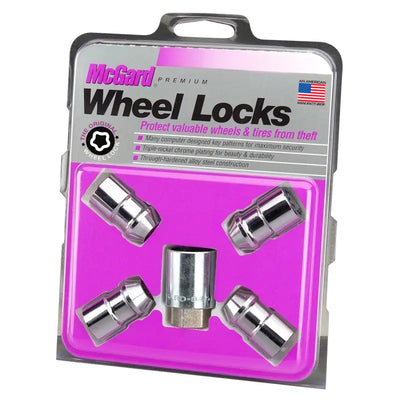 McGard Wheel Lock Nut Set - 4pk. (Cone Seat) 7/16-20 / 3/4 Hex / 1.46in. Length - Chrome - 24132