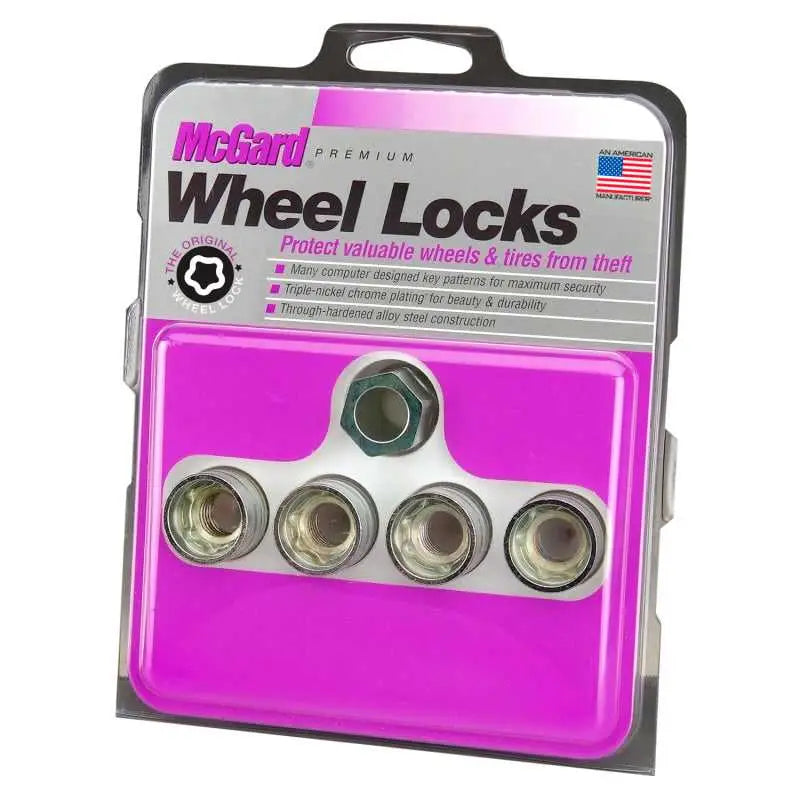 McGard McGard Wheel Lock Nut Set - 4pk. (Under Hub Cap / Cone Seat) M14X2.0 / 13/16 Hex / .893in. Length