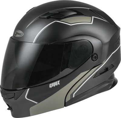 GMAX Md 01 Modular Exploit Helmet Matte Black/Silver Sm