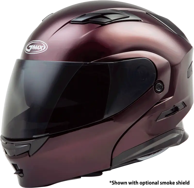 GMAX Md 01 Modular Helmet Wine Red 2x for Powersports