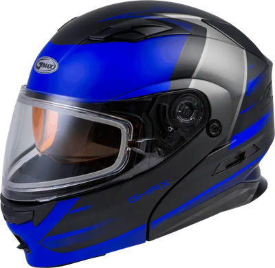 GMAX Md 01s Modular Snow Helmet Descendant Matte Black/Blue Lg