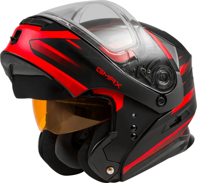 Md 01s Modular Snow Helmet Descendant Matte Black/Red Md 