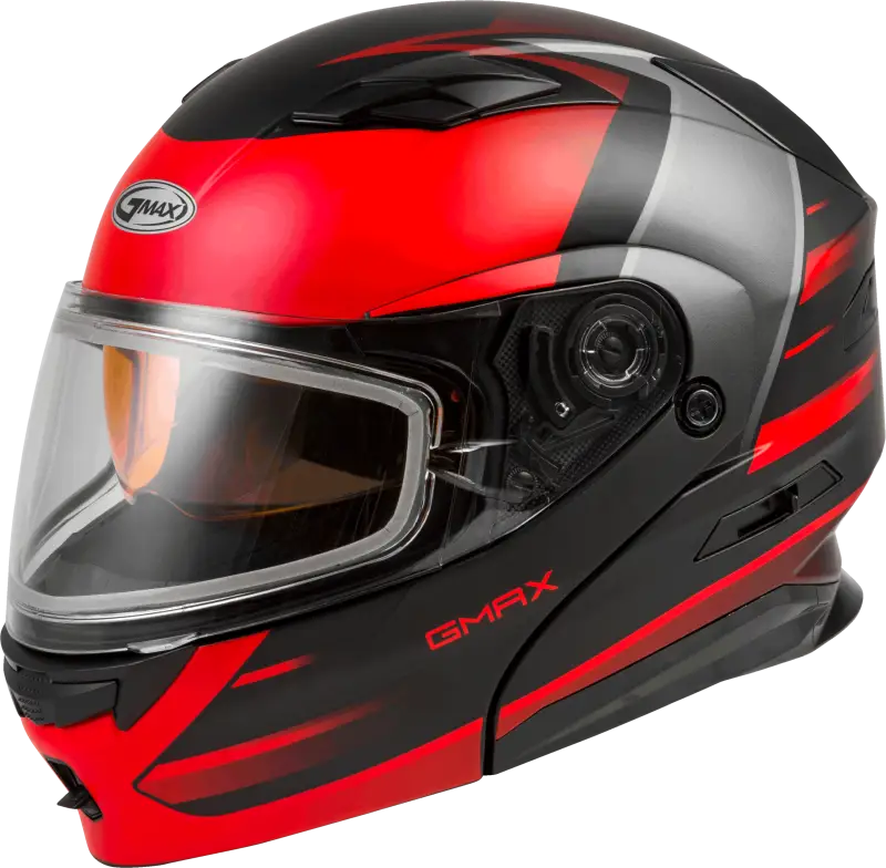 GMAX Md 01s Modular Snow Helmet Descendant Matte Black/Red Xl