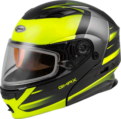 GMAX Md 01s Modular Snow Helmet Descendant Matte Blk/Hi Vis Xl