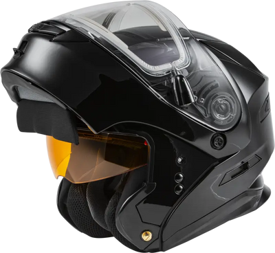 Md 01s Modular Snow Helmet W/Electric Shield Black 3x 