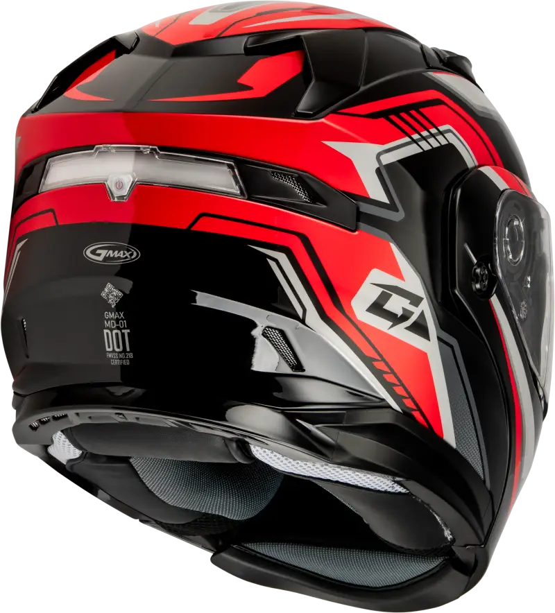 Md 01s Transistor Snow Helmet Black/Red 3x - Powersports