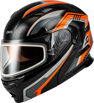 Md 01s Transistor Snow Helmet Orange/Black 3x - Powersports