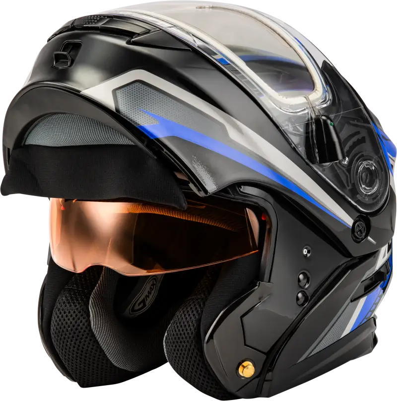 Md 01s Transistor Snow Helmet W Electric Shld Blue/Black 2x - Powersports
