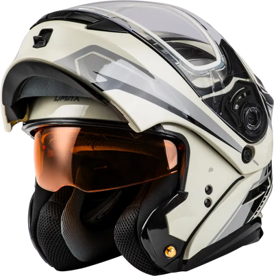 Md 01s Transistor Snow Helmet White/Grey/Black Lg - Powersports
