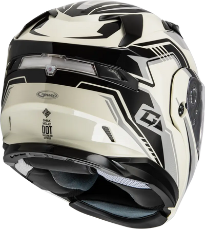 Md 01s Transistor Snow Helmet White/Grey/Black Xl - Powersports