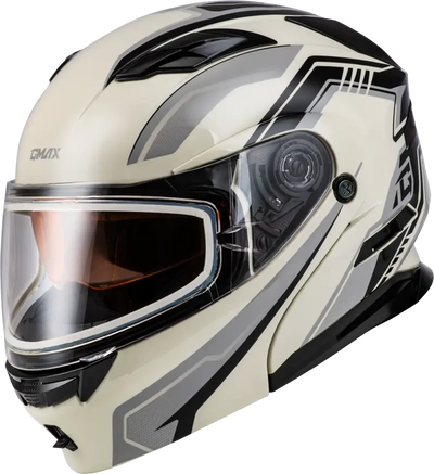 Md 01s Transistor Snow Helmet White/Grey/Black Xl - Powersports