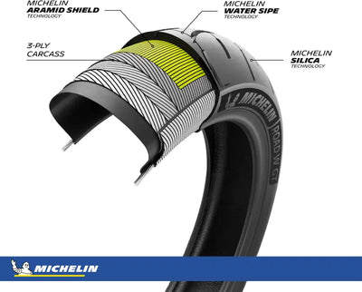 MICHELIN 18806 Tire Road W Gt Front 130/70R18 63H Radial TL - MICHELIN