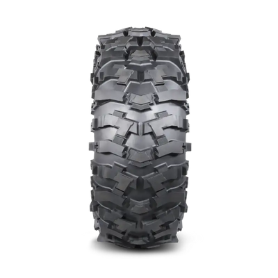 Mickey Thompson Baja Pro X SXS Tire 32X10-14 front view showcasing its sticky compound symmetric directional tread pattern and dual decoupling grooves.