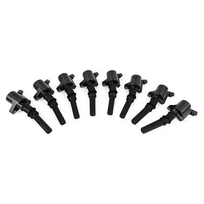 Eight black cylinder ignition coil set for Ford F150 eight cylinder ignition system
