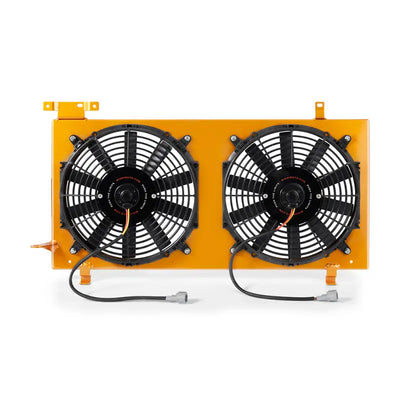 Dual electric radiator fan assembly for Subaru WRX STI aluminum fan shroud upgrade