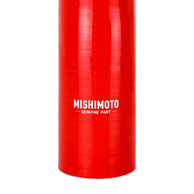 Red Mishimoto silicone intercooler hose for Hyundai Veloster Turbo engine upgrade