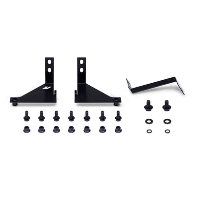 Black metal bracket set with hardware for Mishimoto Ford Fiesta ST oil cooler kit