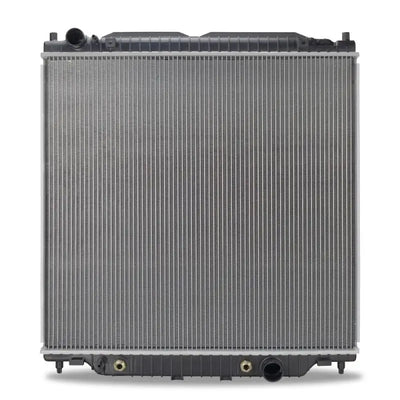 Automotive radiator with cooling fins for Ford F-Series Super Duty replacement radiator