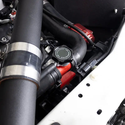 Mishimoto 08-15 Mitsubishi Lancer Evo X Coolant Fill Inlet - Black - Mishimoto