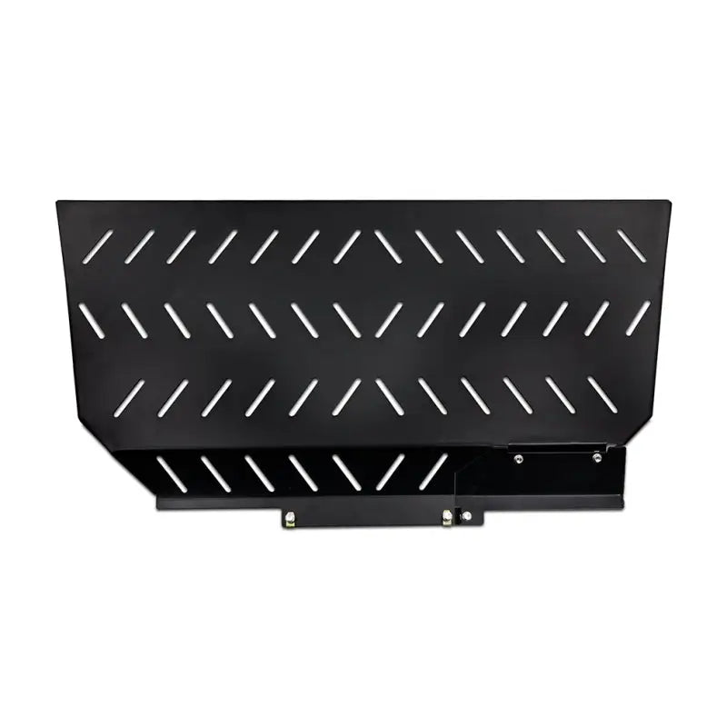 Black metal skid plate with ventilation slots for Ford F-150 Raptor skid plate kit