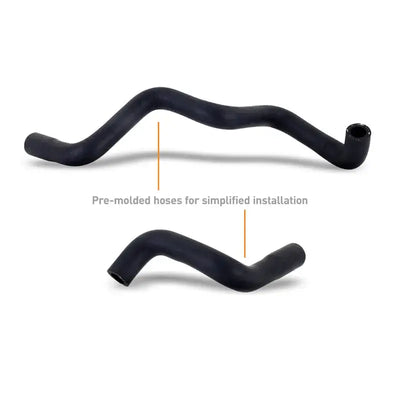 Black pre-molded rubber hoses for Subaru BRZ and Toyota GR86 baffled oil catch kit