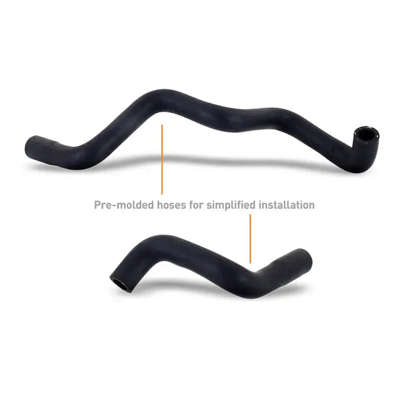 Black pre-molded rubber hoses for Subaru BRZ and Toyota GR86 baffled oil catch kit