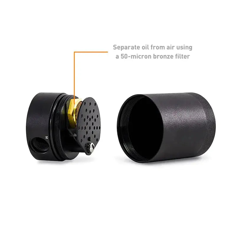 Black oil catch can with bronze filter for Subaru BRZ and Toyota GR86 baffled oil catch kit