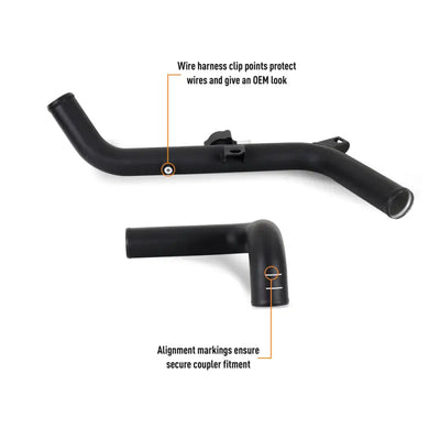 Mishimoto 21 + Bronco 2.7L Intercooler Pipe Kit Micro Wrinkle Black - Truck & Automotive