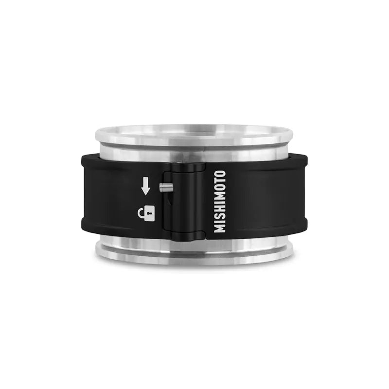 Silver and black locking ring for Mishimoto 3.0in quick release clamp assembly