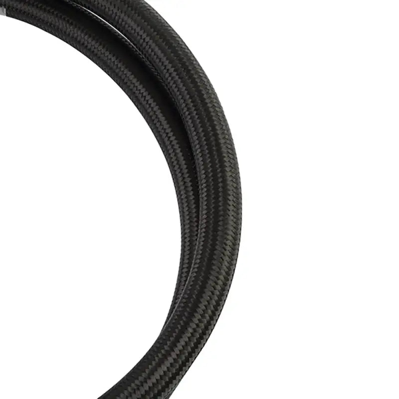 Mishimoto 3ft stainless steel braided hose with -10AN fittings in black for performance cars