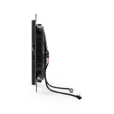 Black automotive cooling system with electrical connectors for Mishimoto aluminum fan shroud kit
