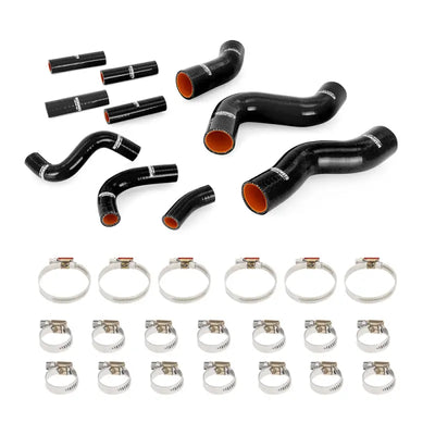 Black silicone radiator and heater hose kit with clamps for Land Cruiser repairs