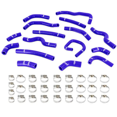 Blue silicone heater hose kit with metal clamps for Land Cruiser 98-07 V8 models