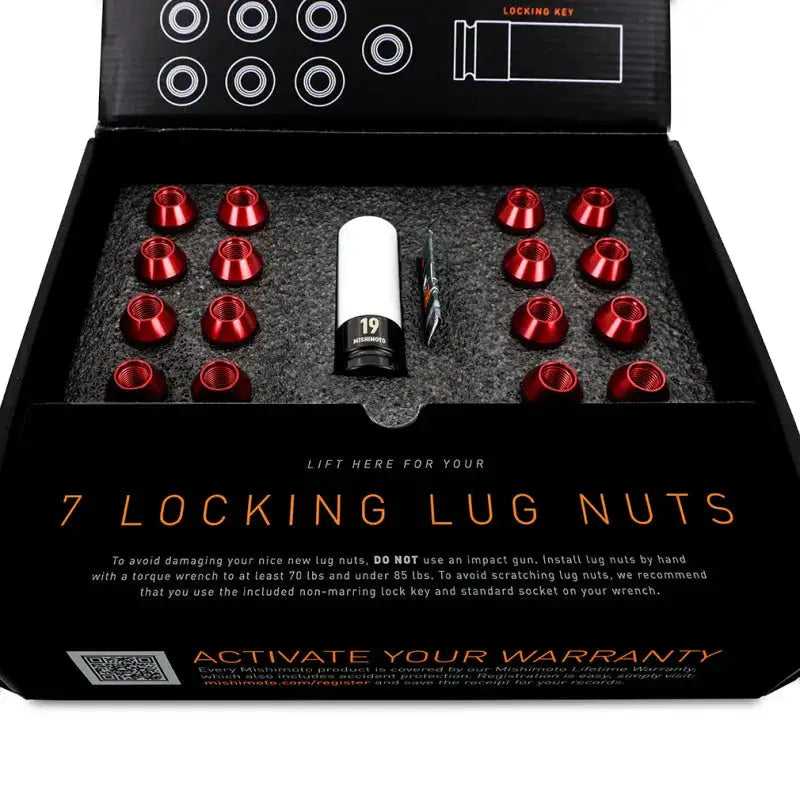 Mishimoto Aluminum Locking Lug Nuts 1/2 X 20 23pc Set Silver - Wheel and Tire Accessories