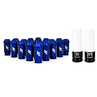 Mishimoto Aluminum Locking Lug Nuts M12x1.5 20pc Set Blue - Truck & Automotive