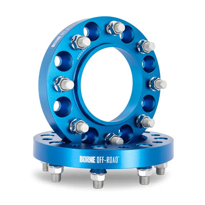 Blue Mishimoto Borne Off-Road Wheel Spacers with bolts for 8X170 vehicles