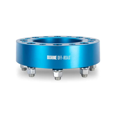 Blue Mishimoto Borne off-road wheel spacers with studs for 8X170 rims