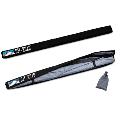 Black off-road awning bag for Mishimoto Borne Rooftop Awning 93in L x 118in D Grey