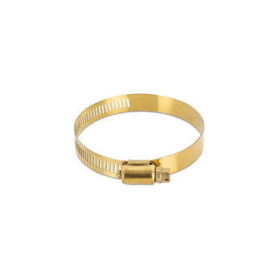 Metal hose clamp, Mishimoto high-torque worm gear clamp, gold, pack of 2 for hoses