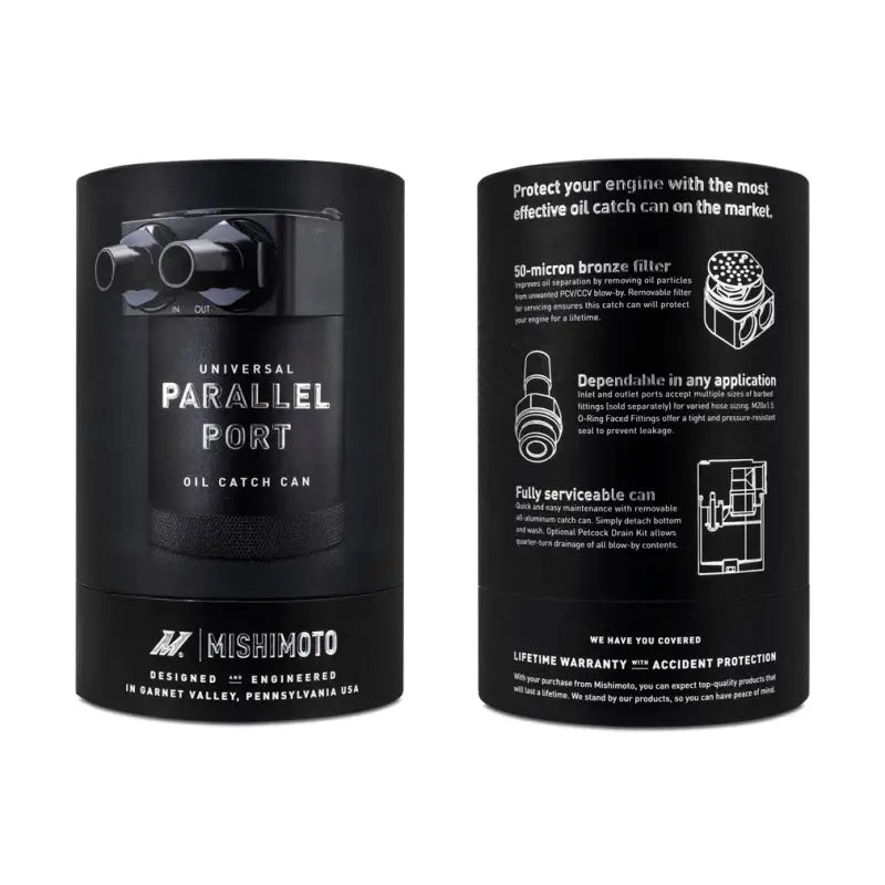 Mishimoto Parallel Port Universal Baffled Oil Catch Can - Mishimoto