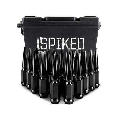 Mishimoto Steel Spiked Lug Nuts M12x1.5 20pc Set - Black - Wheel and Tire Accessories