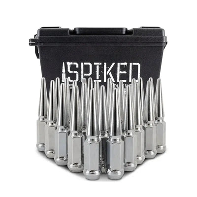 Mishimoto Steel Spiked Lug Nuts M14 x 1.5 24pc Set Chrome - Wheel and Tire Accessories