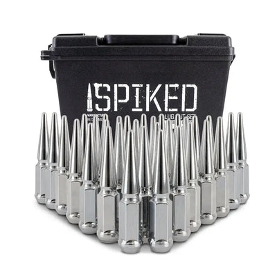 Mishimoto Steel Spiked Lug Nuts M14 x 1.5 32pc Set Chrome - Wheel and Tire Accessories
